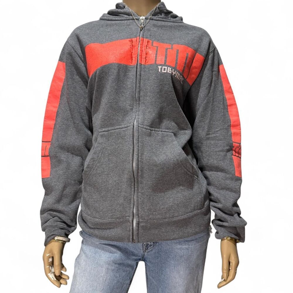 TobyMac This Is Not a Test Tour Zip Up Hoodie Small Christian Hip Hop Merch